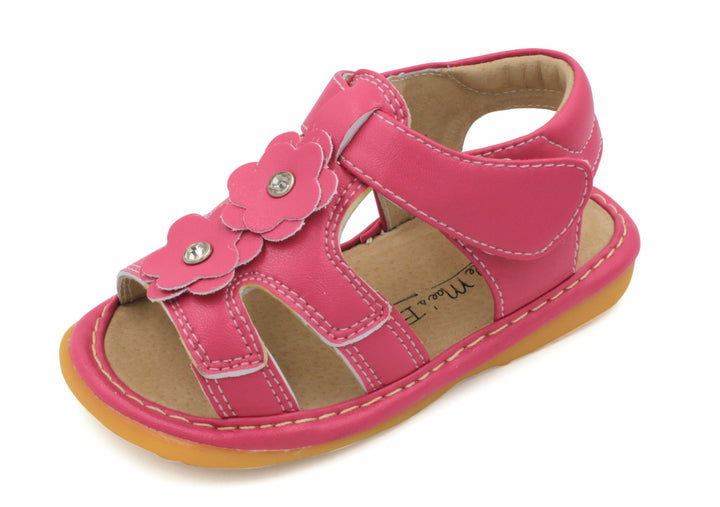 Hot Pink Two Flower Squeaky Sandal